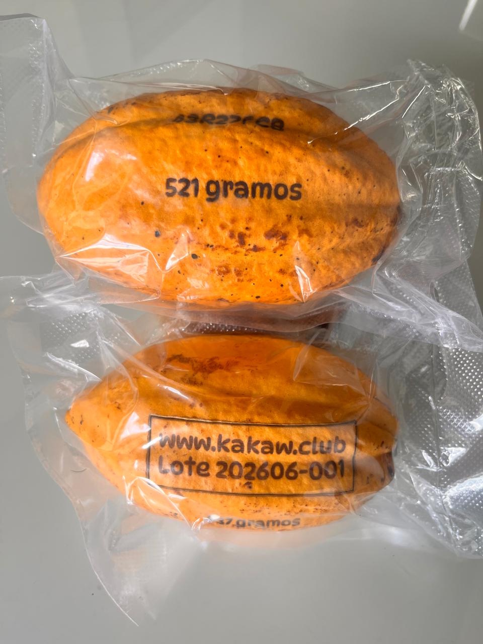 Mazorcas de cacao que recibirás